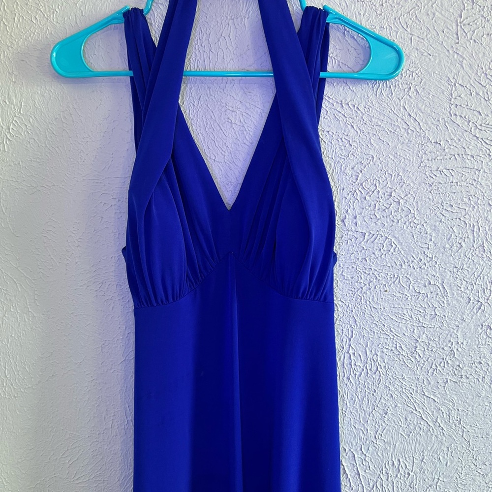 Women’s long blue dress